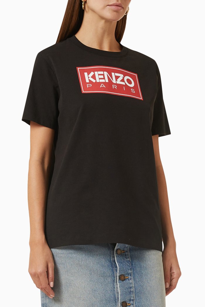 Kenzo Paris Loose-fit T-shirt in Cotton-jersey, Black