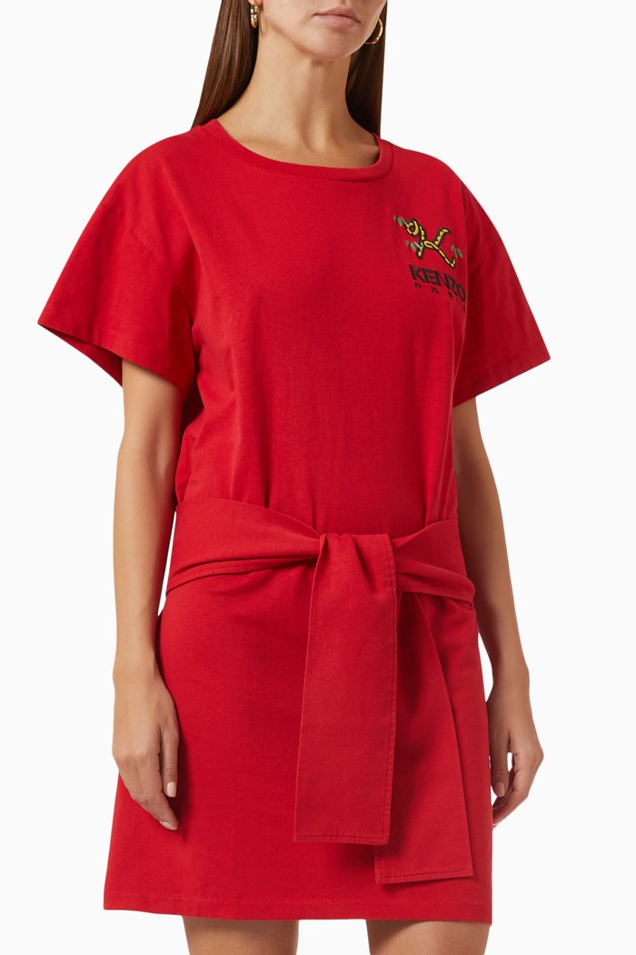

Tiger Talk K T-shirt Mini Dress in Cotton-jersey, Grey