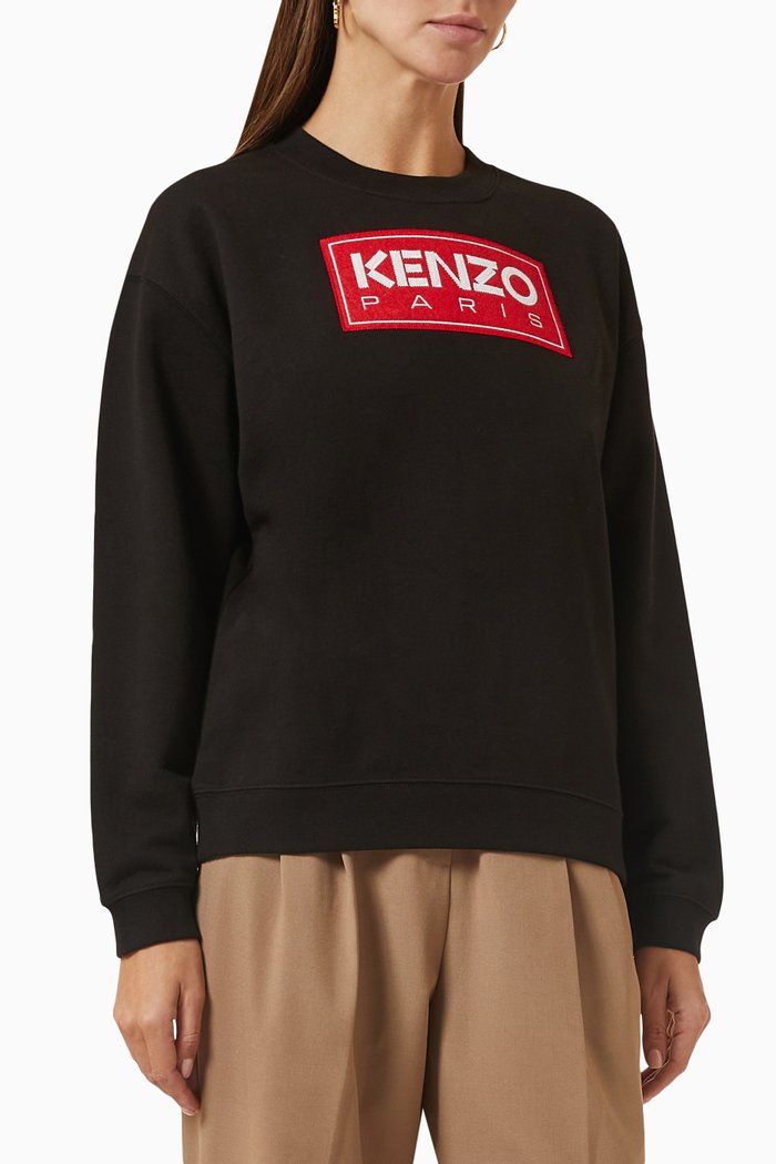

Kenzo Paris Logo Sweatshirt in Cotton, Black