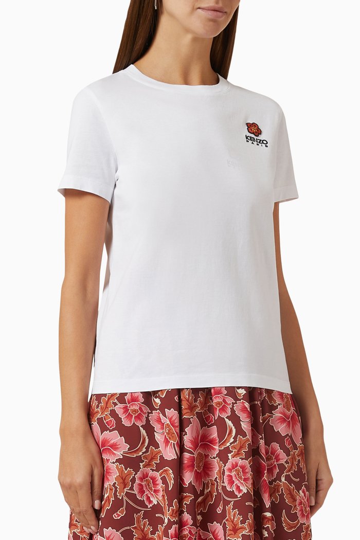 

Boke Flower Crest T-shirt in Cotton-jersey, White