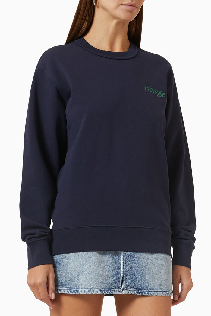 

Kenzo Poppy-print Sweatshirt in Cotton, Blue