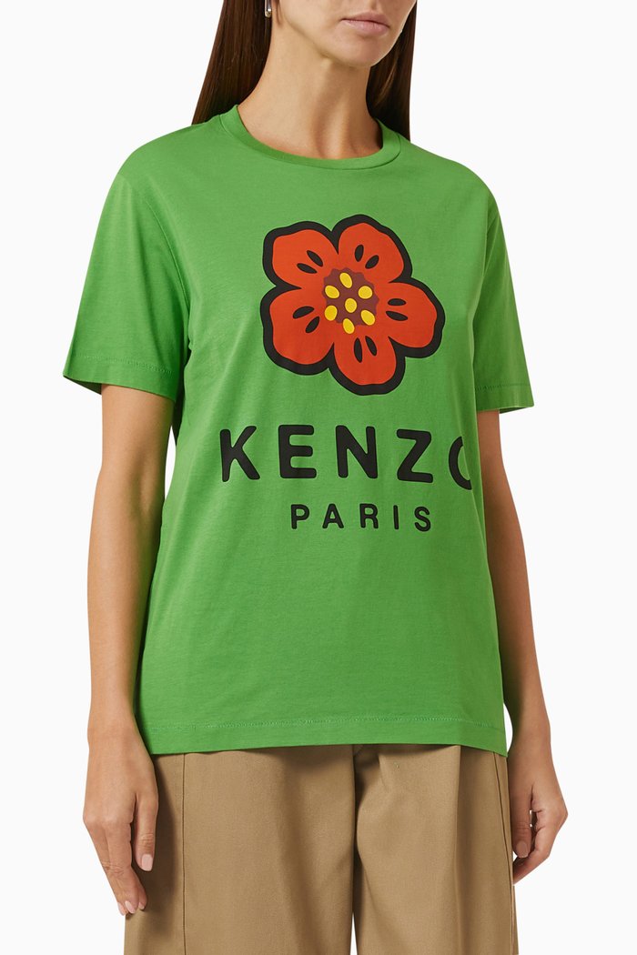 

Boke Flower Loose-fit T-shirt in Cotton-jersey, Green