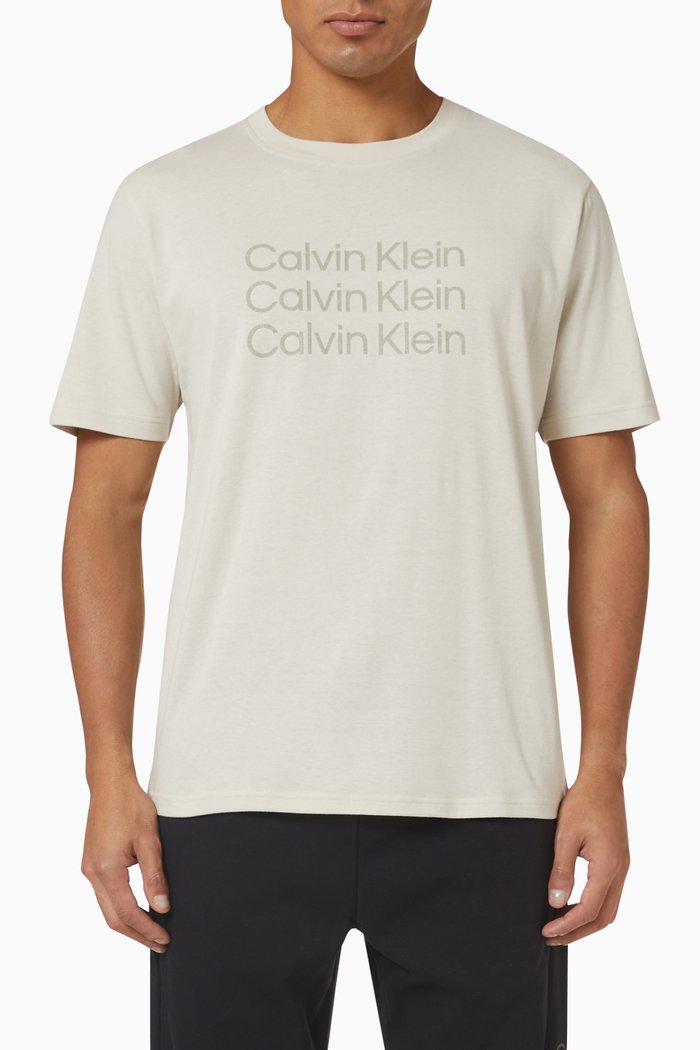 

Logo Gym T-shirt in Cotton Jersey, Neutral