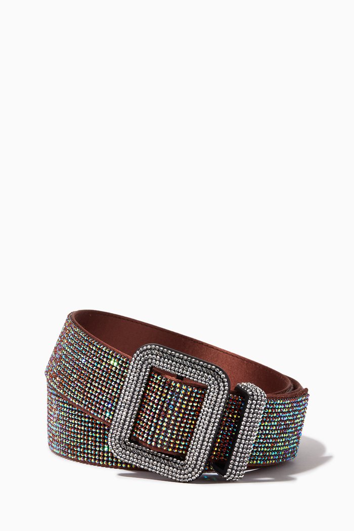 

Venus Belt in Crystal Metallic Mesh, Gold