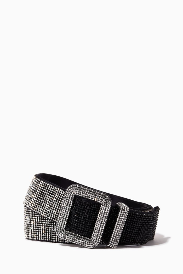 

Venus Belt in Crystal Metallic Mesh, Black