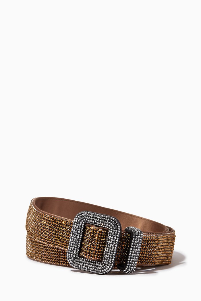 

Venus La Petite Belt in Crystal Metallic Mesh, Gold