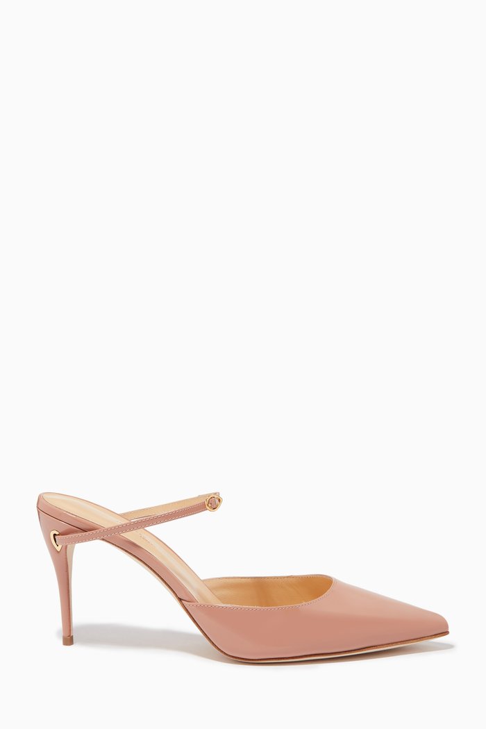 Giuseppe 85 Mules in Patent Leather, Neutral