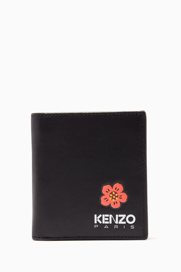 

Crest Foldable Wallet in Leather, Black