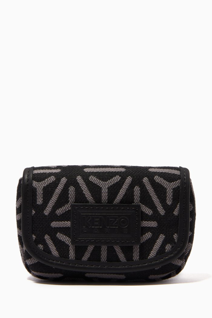 

Courier Card Case in Temari Jacquard, Grey