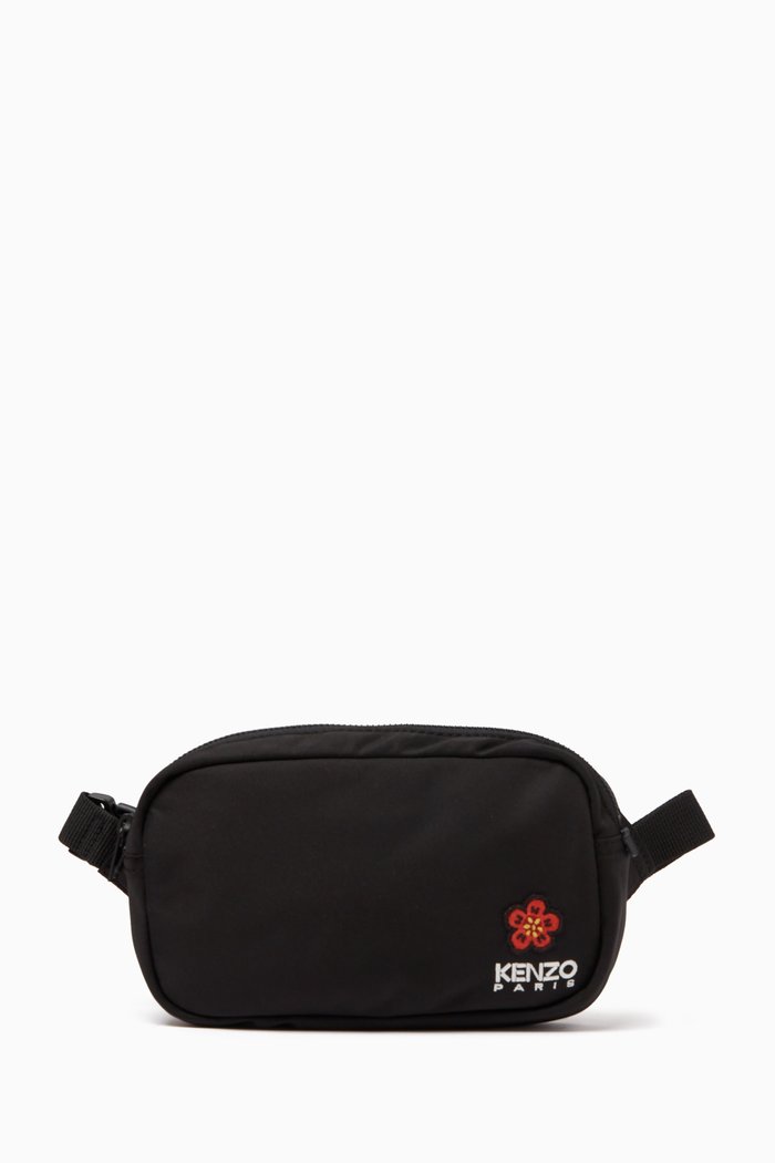 

Boke Floral Crossbody Belt Bag in Nylon, Black