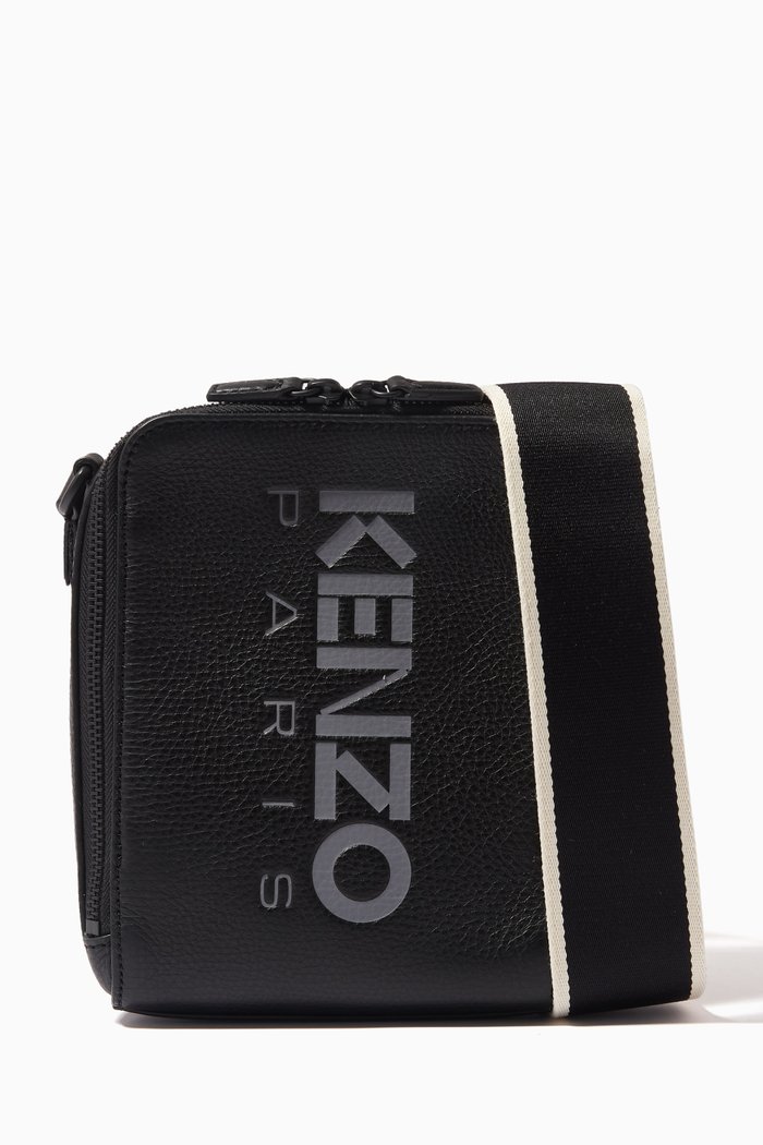 

Kenzo Paris Crossbody Bag in Leather, Black
