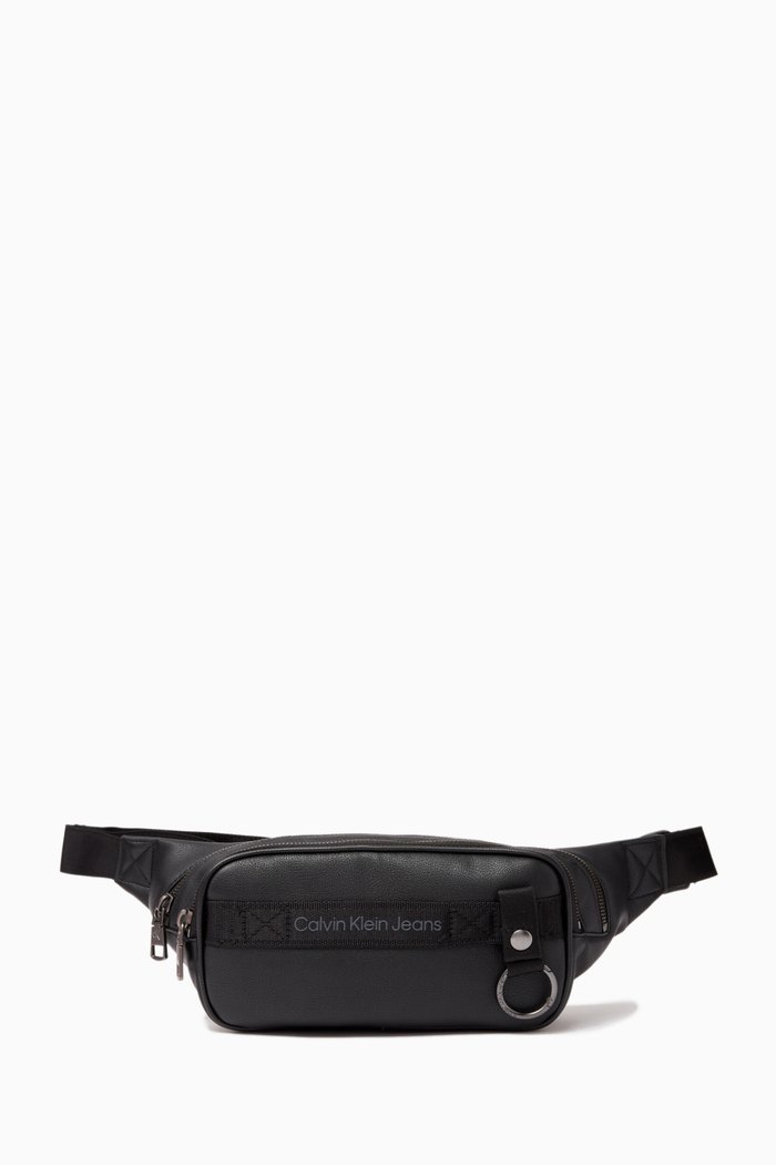 

Explorer Belt Bag in Faux Leather, Black