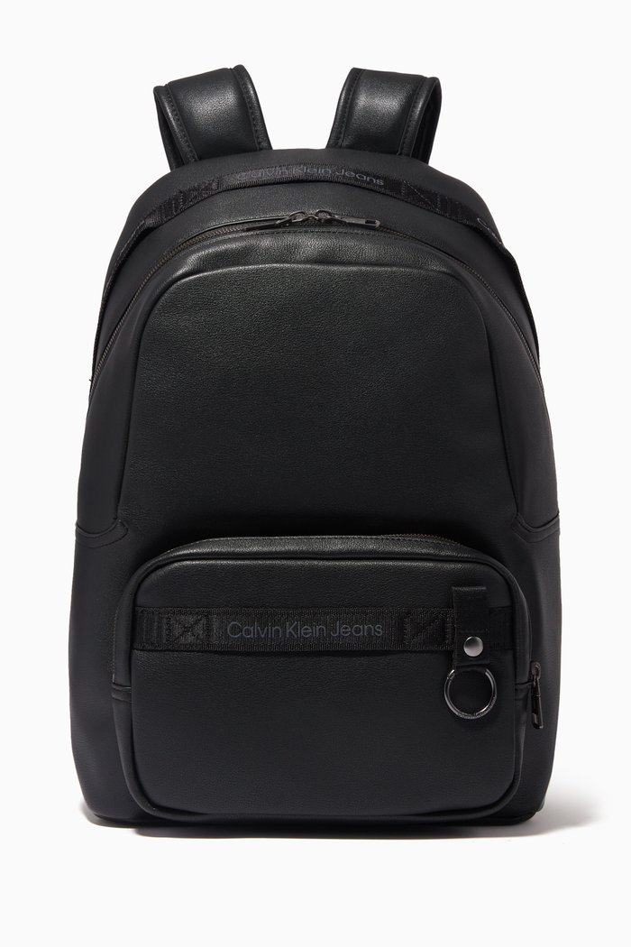 

Campus Backpack in Faux Leather, Black