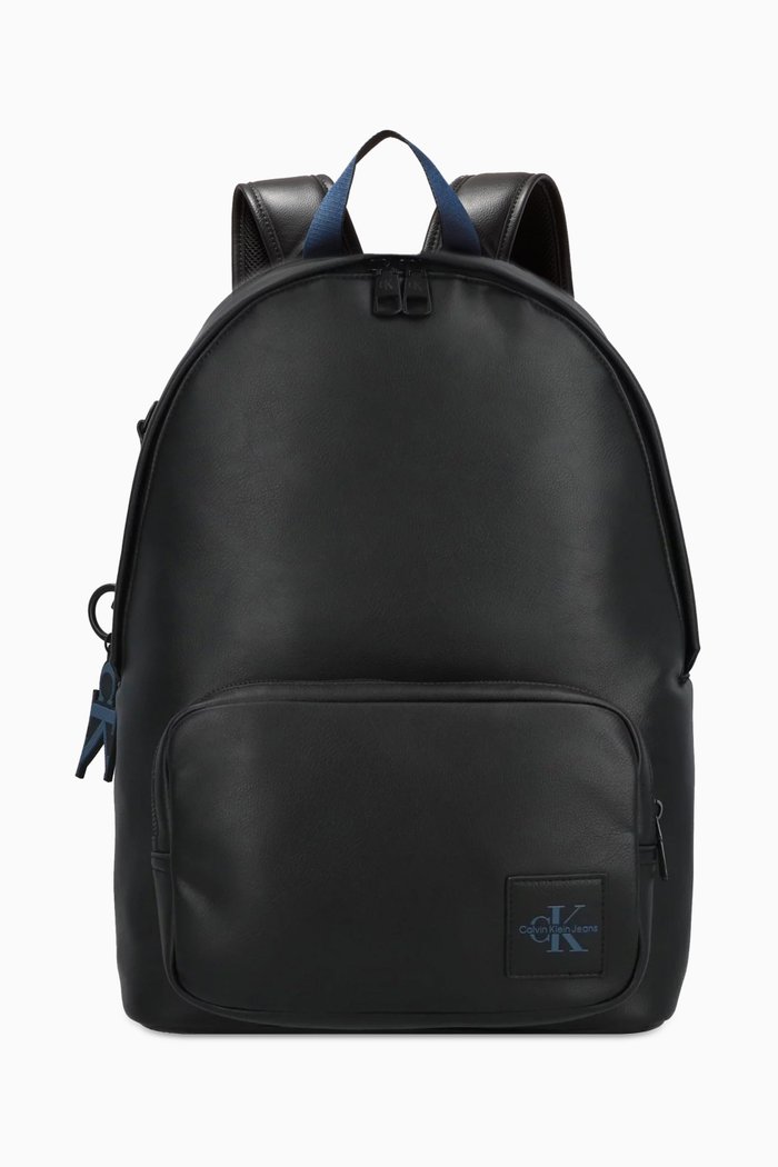 

Tagged Campus Backpack in Faux Leather, Black