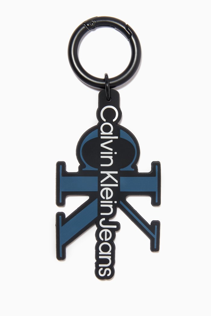 

Tagged Logo Key Ring in Silicone, Black