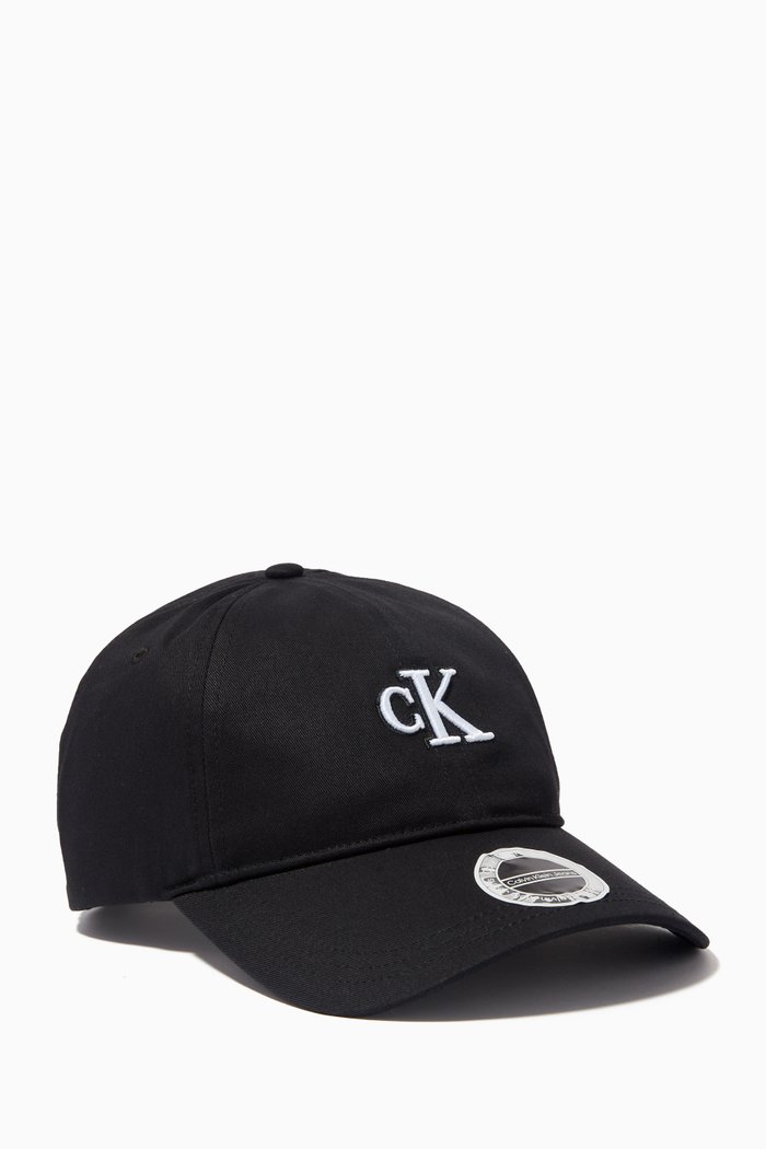 

Monogram Logo Cap in Cotton Twill, Black
