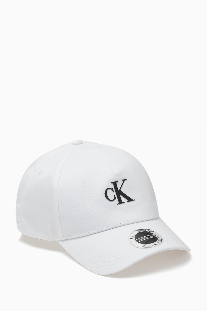 

Monogram Logo Cap in Cotton Twill, White
