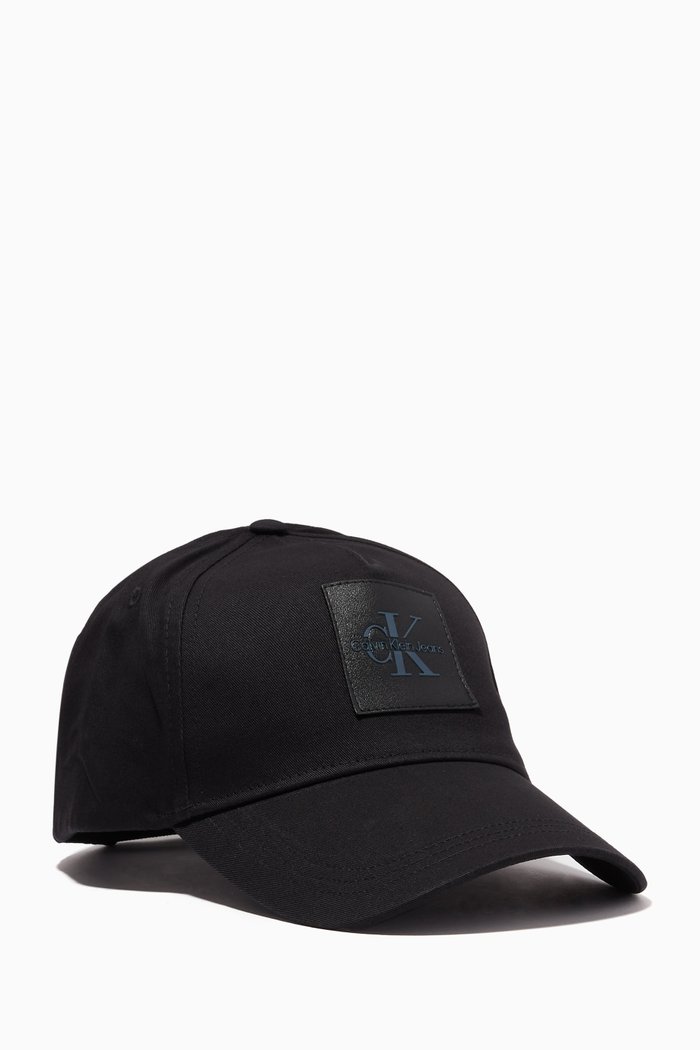 

Tagged Logo Cap in Organic Cotton, Black