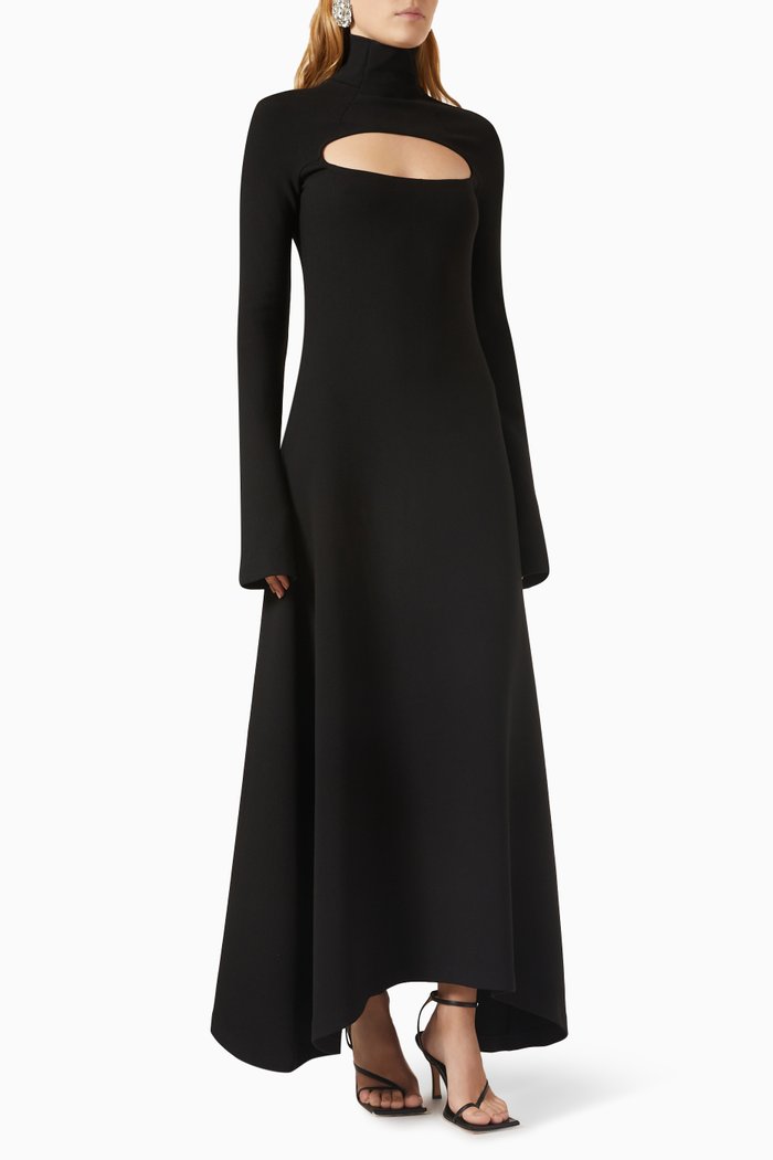 

Maxi Dress in Nylon Blend, Black