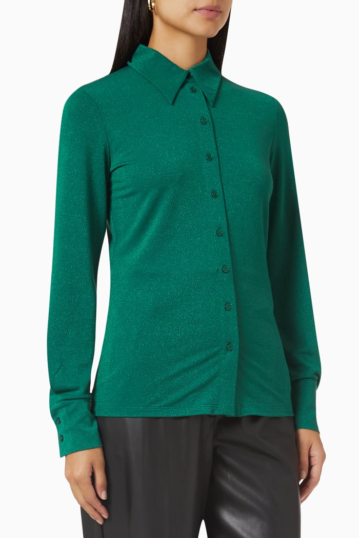 

Toscana Sweater in Lurex-blend knit, Green