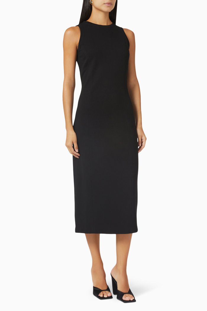 

Deborah Midi Dress in Stretch-jersey, Black