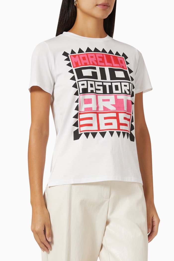 

Balsamo Printed T-shirt in Cotton-jersey, White