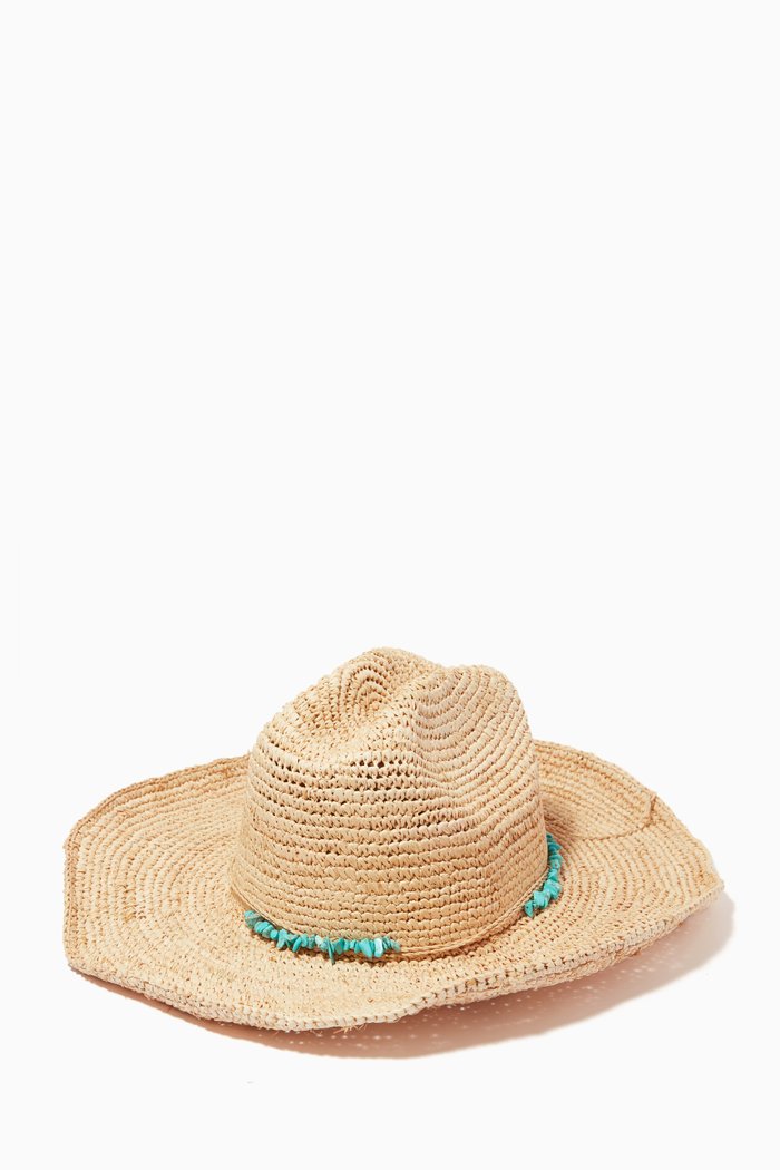 

Elle Cowboy Hat in Woven Paper, Neutral
