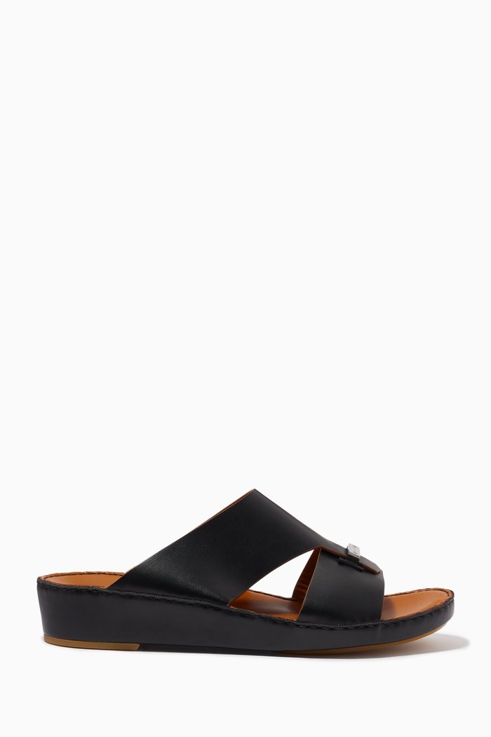 

Fermaglio Marca Sandals in Leather, Black