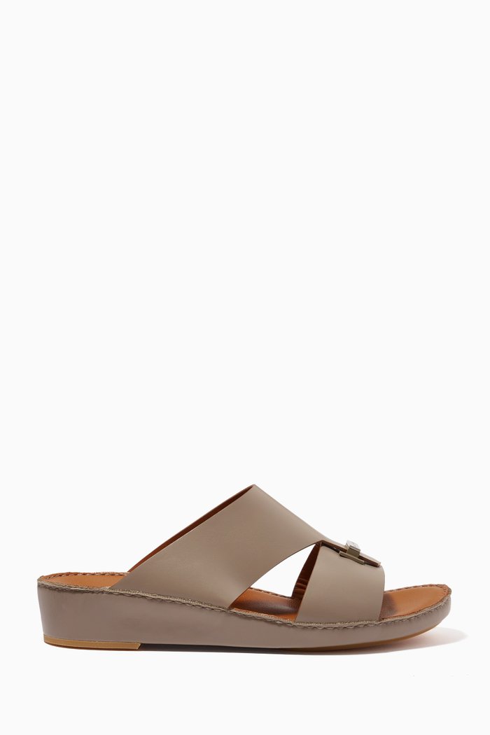 

Fermaglio Marca Sandals in Leather, Neutral