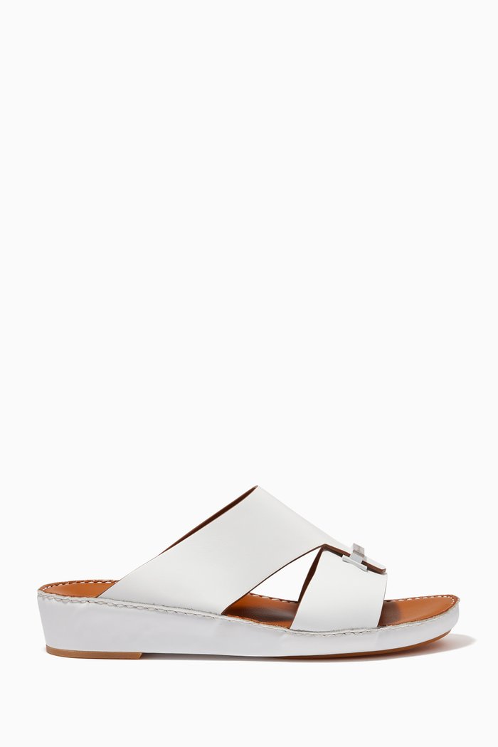 

Fermaglio Marca Sandals in Leather, White