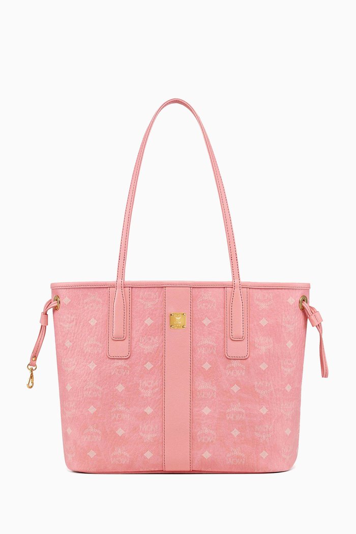 

Small Reversible Liz Shopper in Visetos & Cotton Canvas, Pink