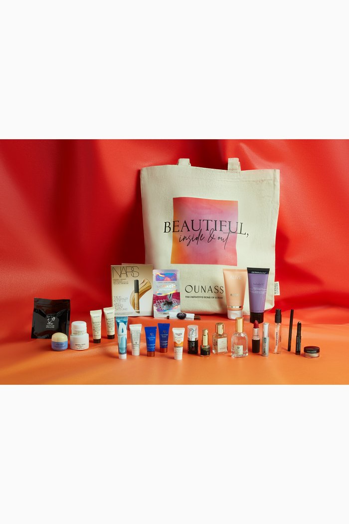 

Tote Bag with 26 Beauty Essentials, Multicolour