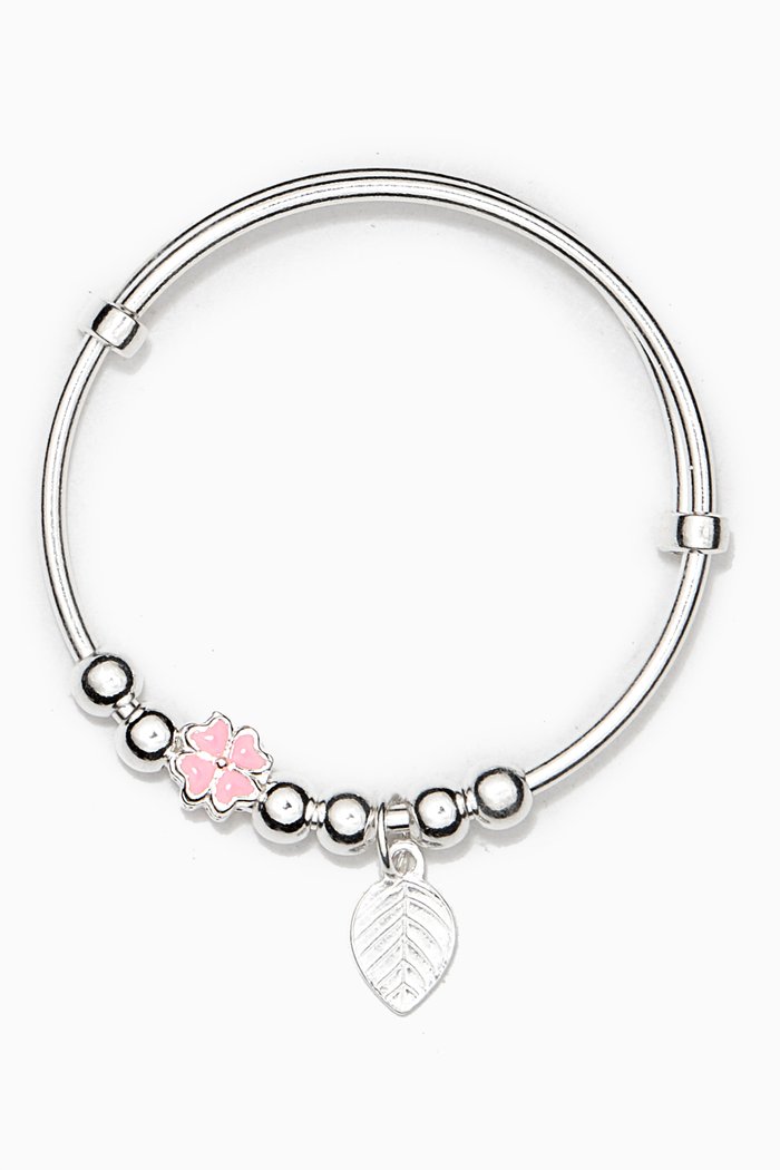 

Flower Baby Bangle in Sterling Silver