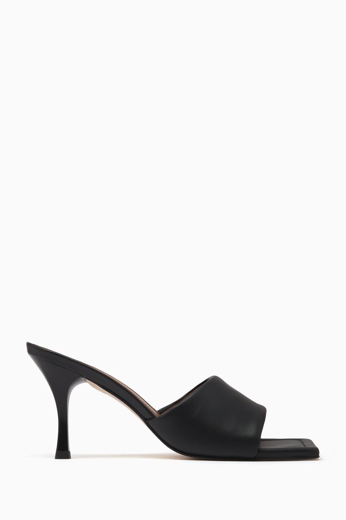 

Puffy 85 Slip-on Mules in Leather, Black