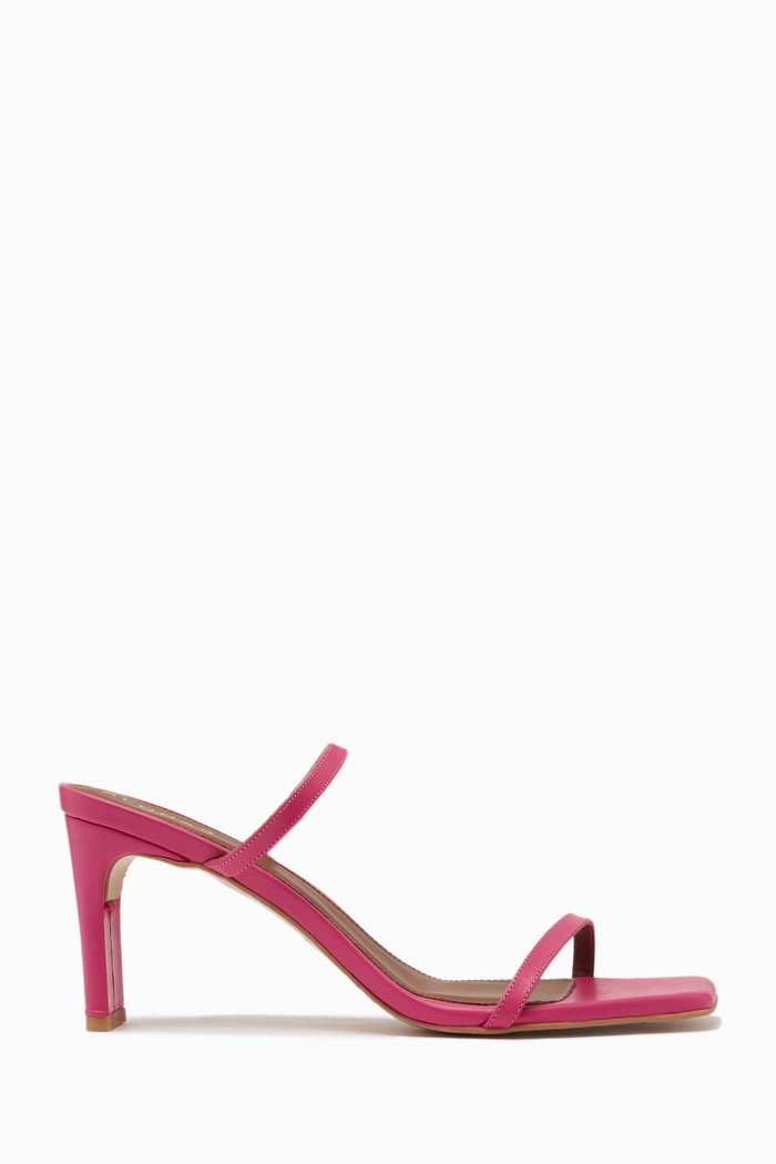 

Canne 80 Slip-on Mules in Leather, Pink