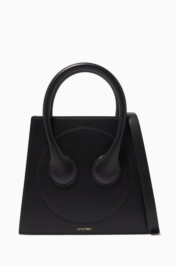 

x Ester Manas Mini Cake Bag in Recycled Leather, Black