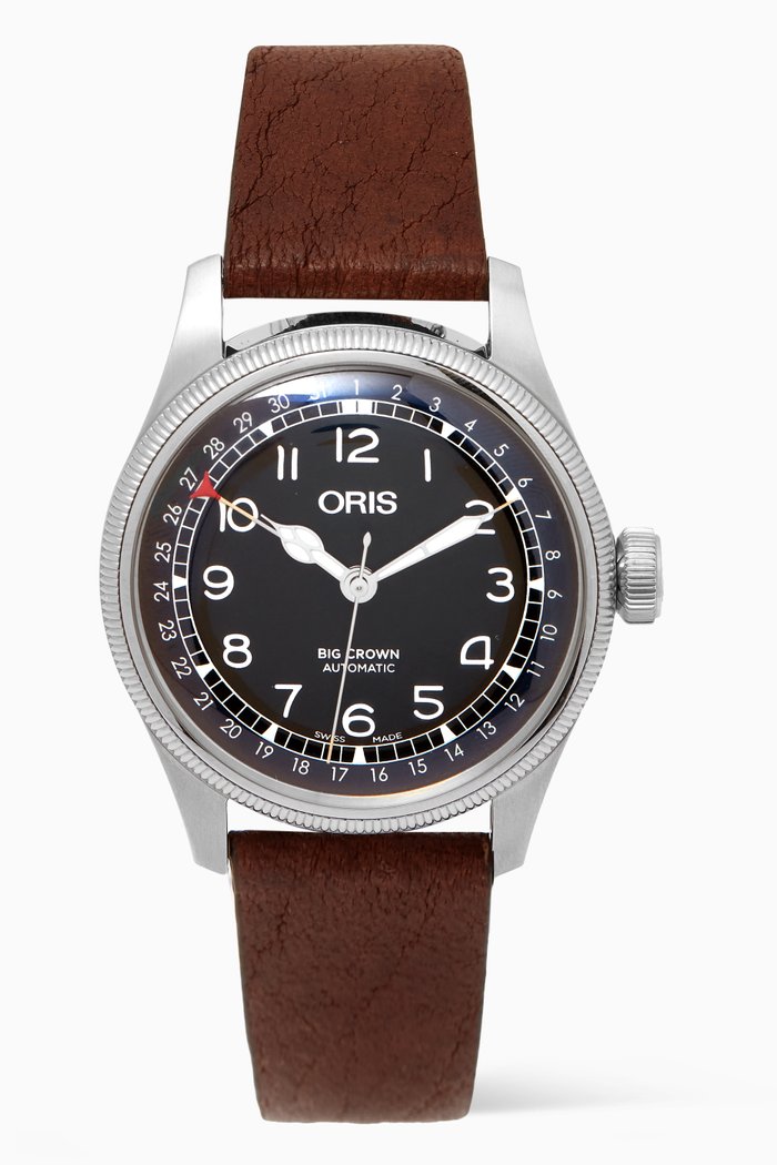 

Big Crown Pointer Date Automatic LeatherWatch, 40mm, Black