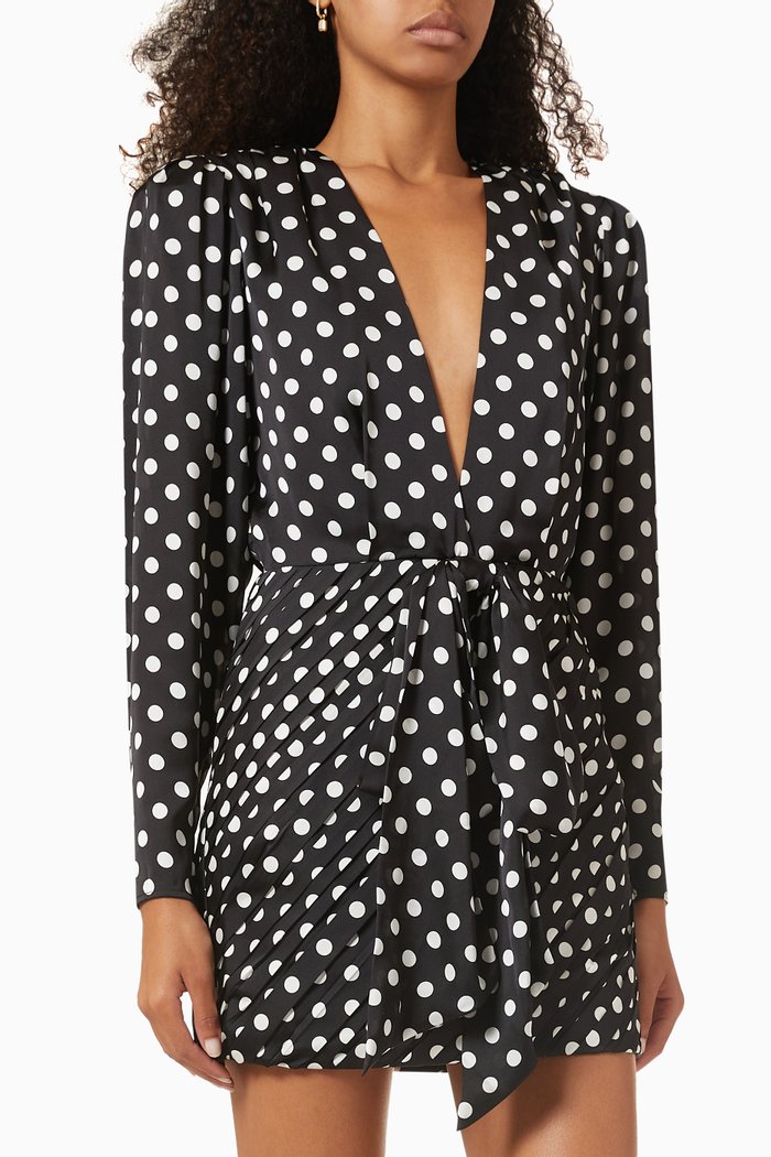 

Lyric Mini Dress in Charmeuse, Black