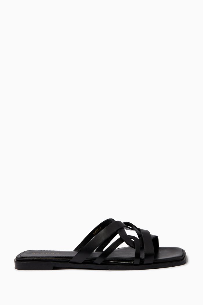

Pad Slip-on Sandals in Leather, Black