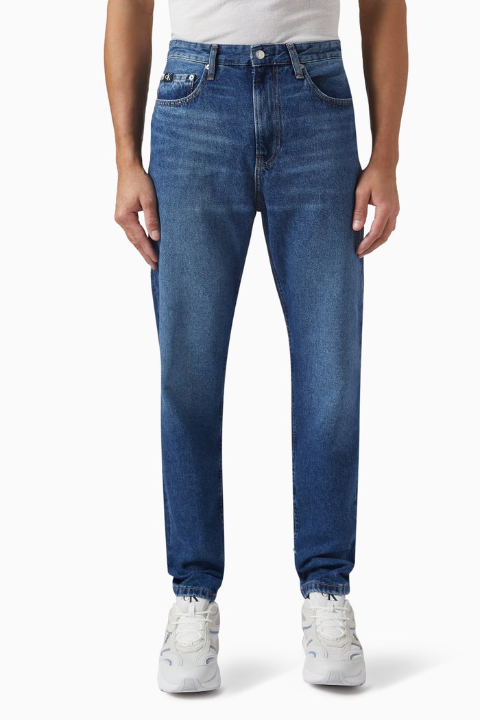 

Tapered Jeans in Denim, Blue