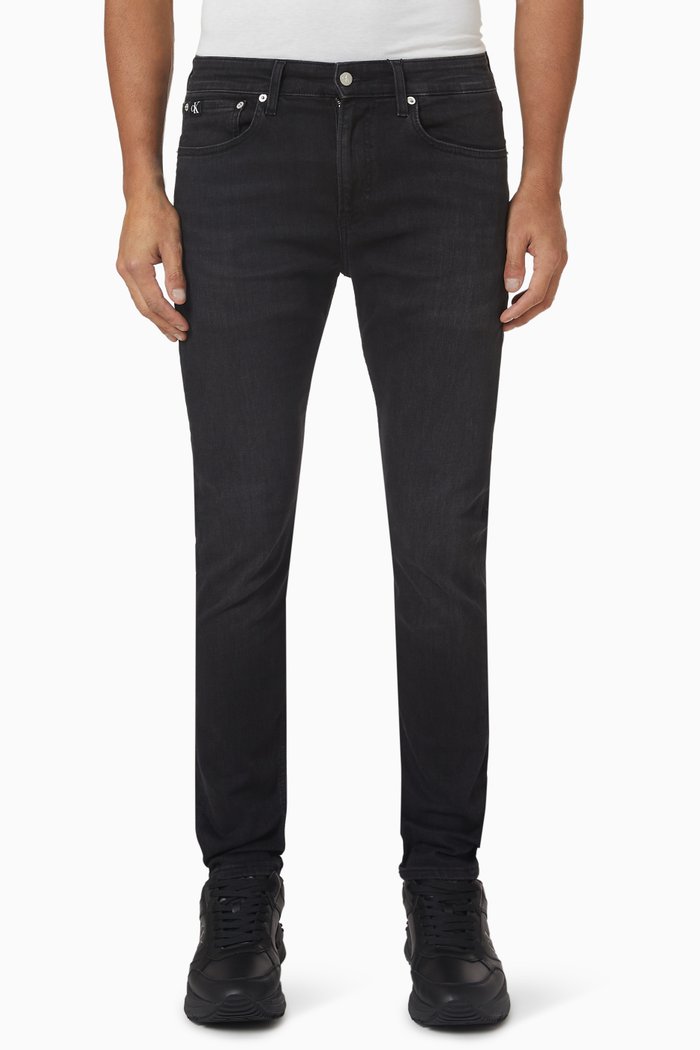 

Low-rise Skinny Jeans in Denim, Black