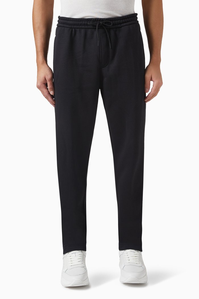 

Logo Tape Sweatpants in Cotton Blend, Black