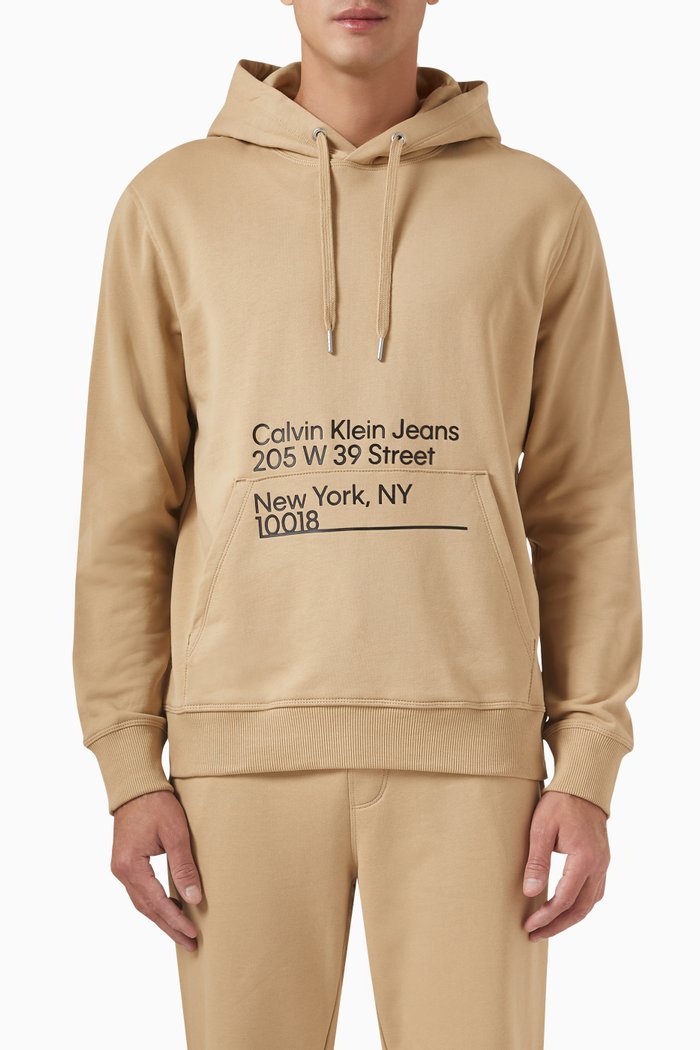 

Address Logo Hoodie in Fleece, Neutral