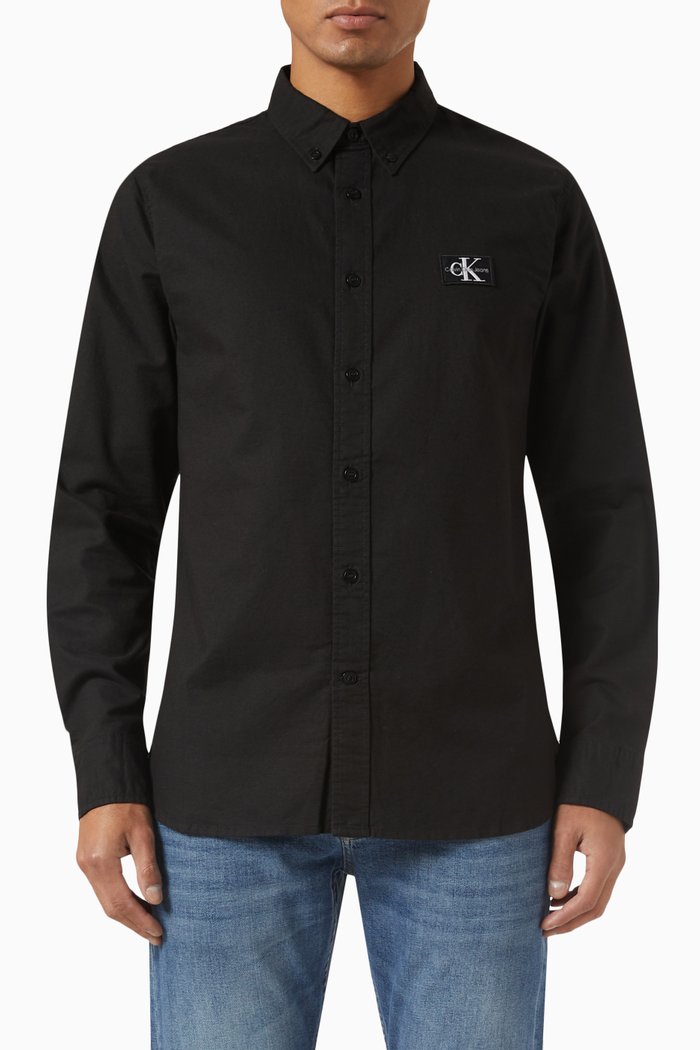 

Logo Shirt in Cotton, Black