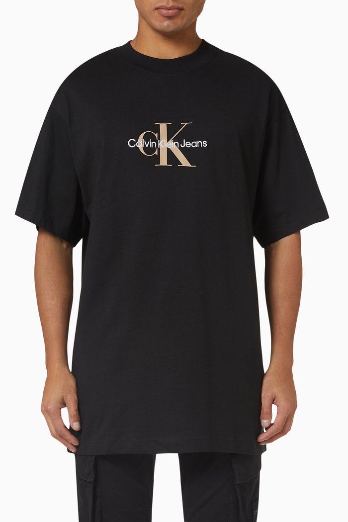 

Archival Monologo Oversized T-shirt in Cotton, Black