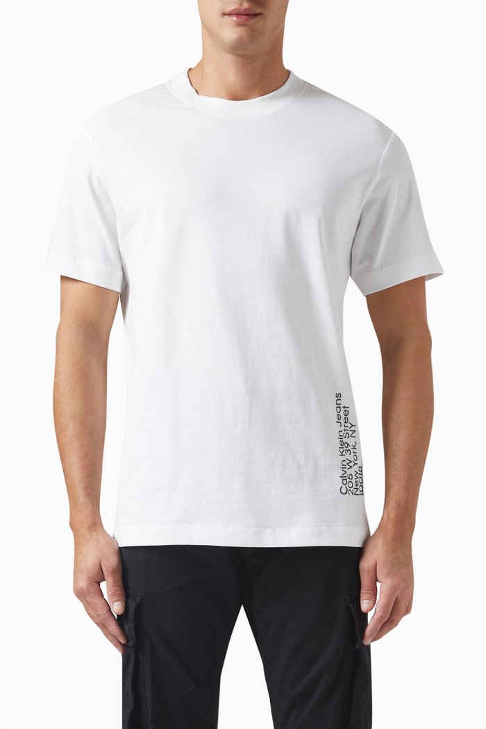 Logo T-shirt in Cotton Jersey, White