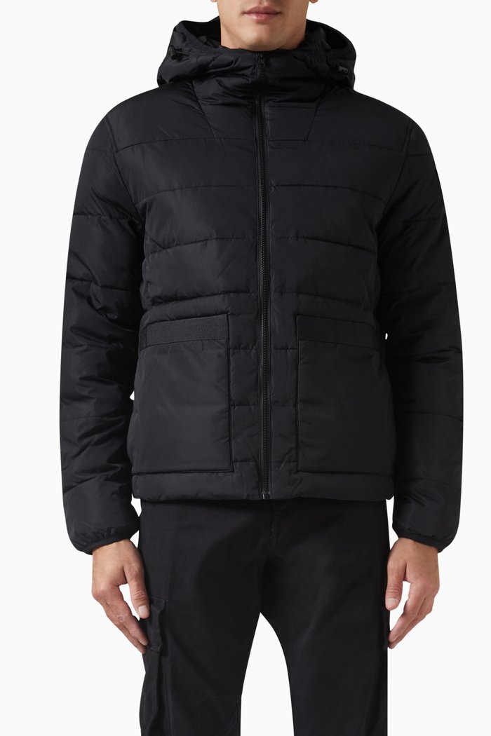 

Puffer Jacket in Padded Nylon, Black
