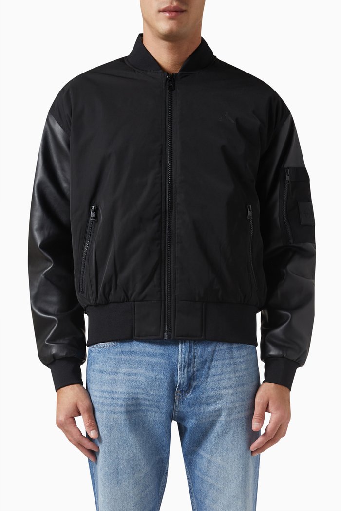 

Bomber Jacket in Tech Fabric, Black