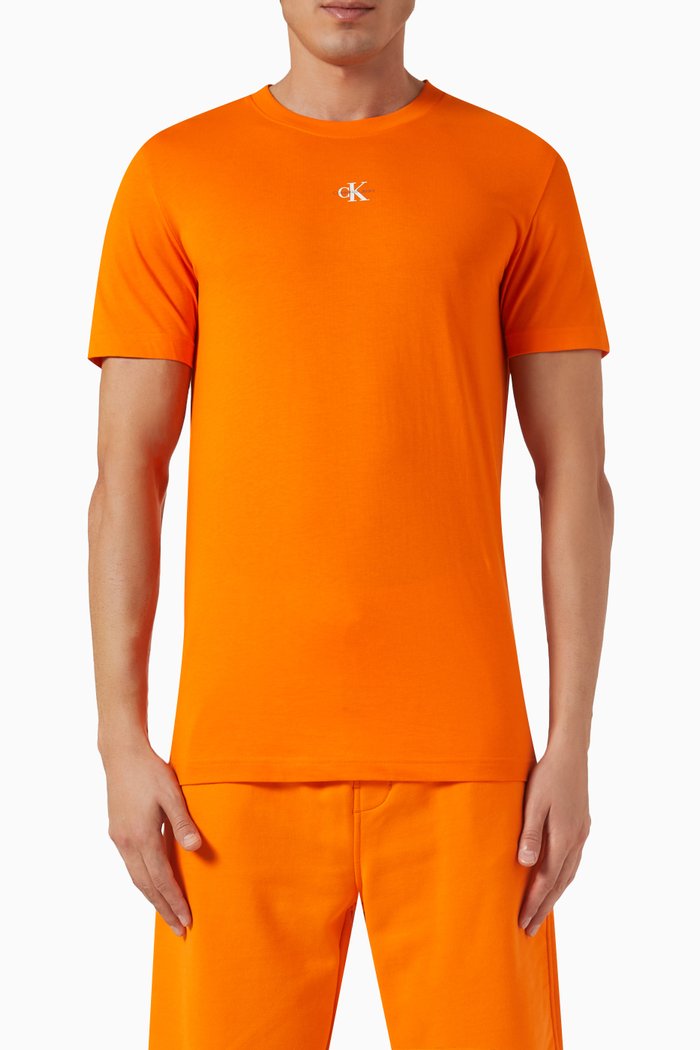 

Micro Monologo T-shirt in Cotton, Orange