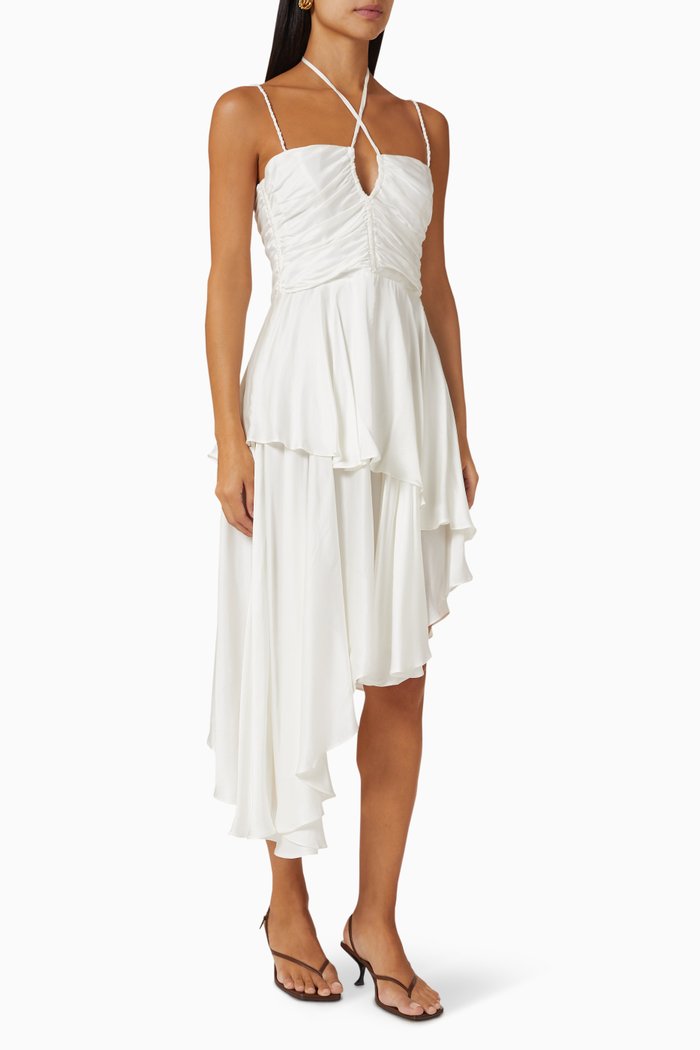 

Marine Asymmetrical Dress in Viscose, Neutral